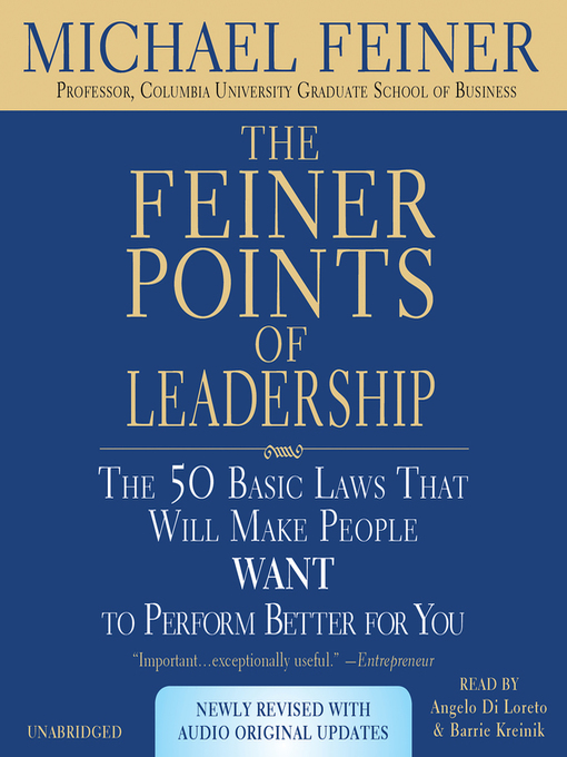 Title details for The Feiner Points of Leadership by Michael Feiner - Wait list